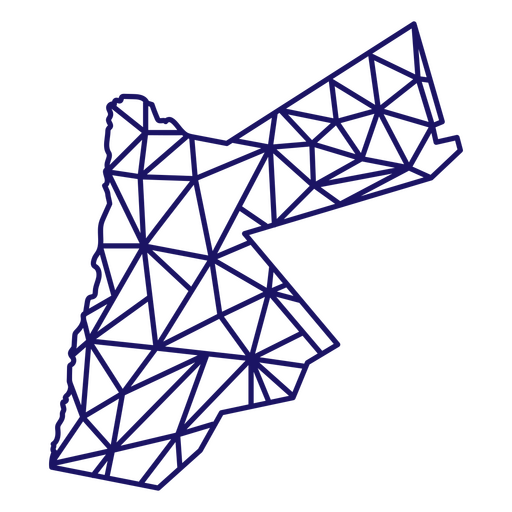 Geometrischer Umriss eines Staatskartendesigns PNG-Design