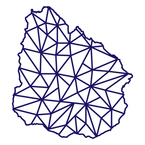 Geometrisches Kartendesign von Uruguay PNG-Design