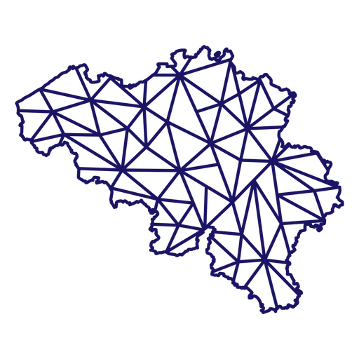 Desenho de mapa geométrico da Bélgica Desenho PNG
