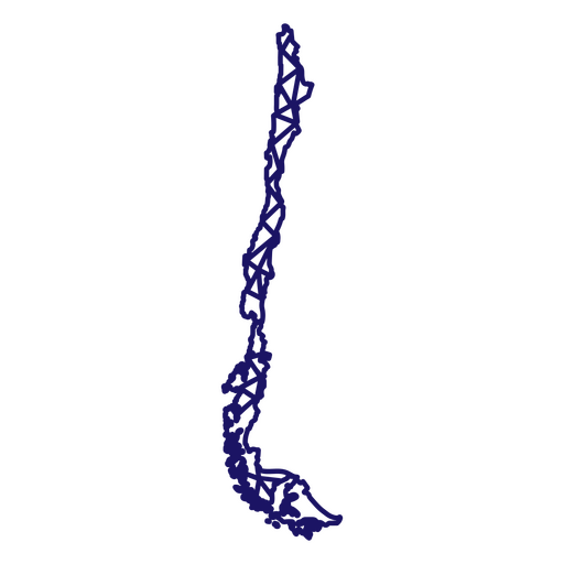 Geometrische Silhouette von Chile PNG-Design