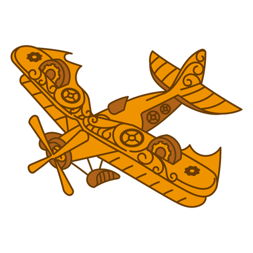 Steampunk airplane png PNG Design