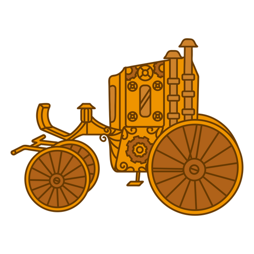 Steam powered tractor PNG Design