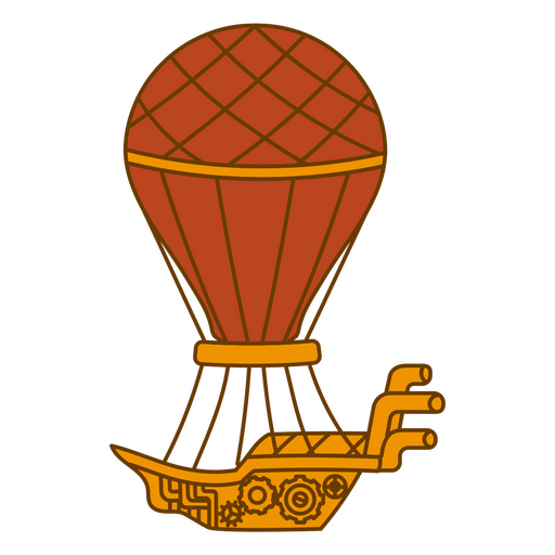 Globo aerostático steampunk Diseño PNG