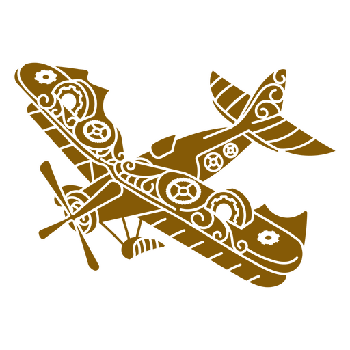 Braunes Flugzeug PNG-Design