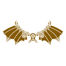 Diseño PNG Y SVG De Murciélago Dorado Con Alas Para Camisetas
