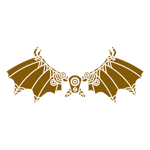 Golden bat with wings PNG Design