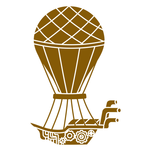 Image of a brown hot air balloon PNG Design