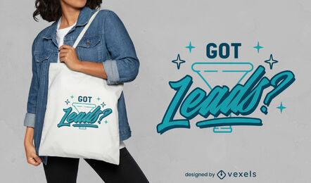 Funny marketing job quote tote bag design