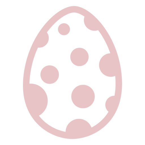 Huevo de Pascua con lunares Diseño PNG