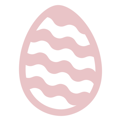 Huevo de pascua rosa con ondas Diseño PNG