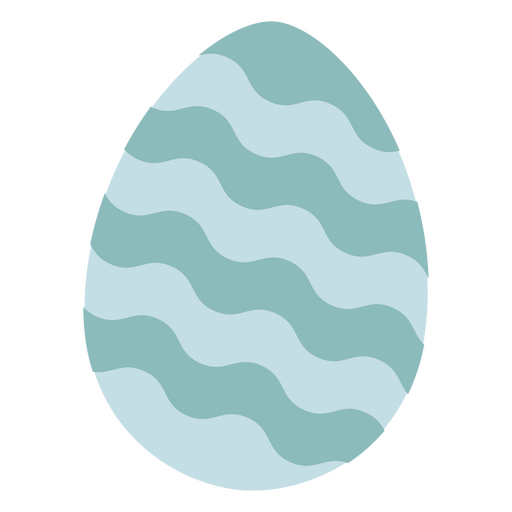 Blaues Osterei mit Wellen darauf PNG-Design