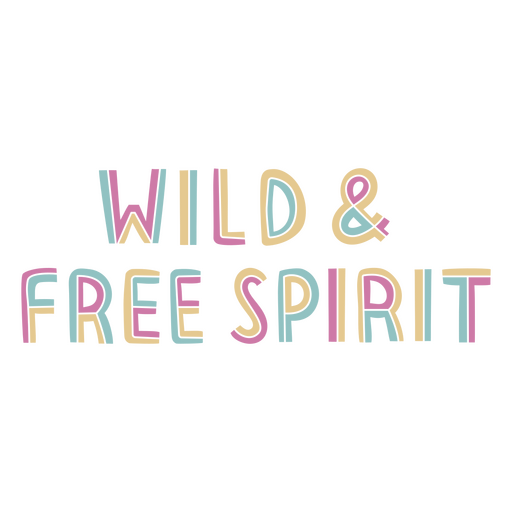 Logotipo de espírito selvagem e livre Desenho PNG