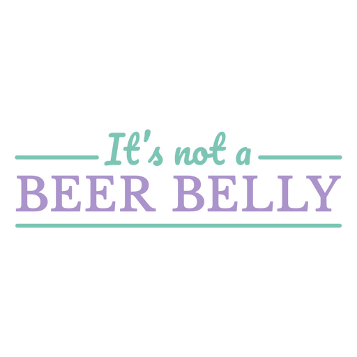 Não é uma barriga de cerveja Desenho PNG