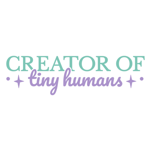 Creator of tiny humans logo PNG Design
