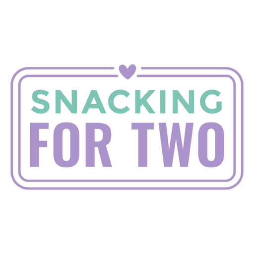 Snacken f?r zwei Logo PNG-Design
