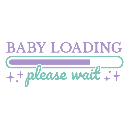 Bebé cargando por favor espera Diseño PNG