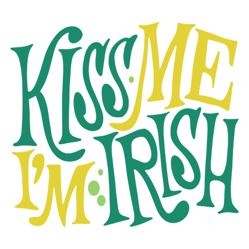 Kiss me i'm irish PNG Design