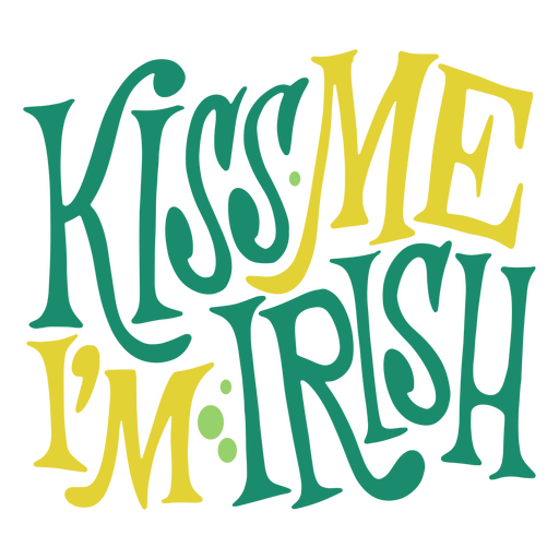 Me beije, sou irlandês Desenho PNG