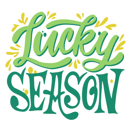 Lucky season lettering PNG Design