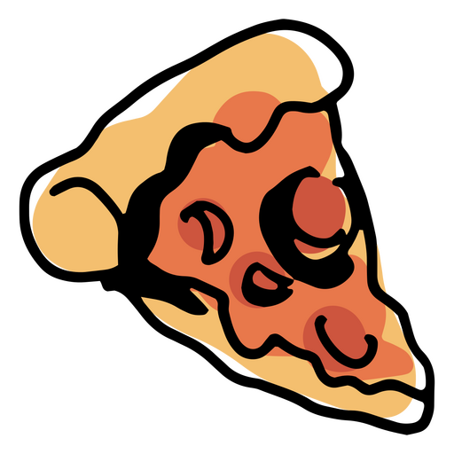 Slice of pizza trash PNG Design