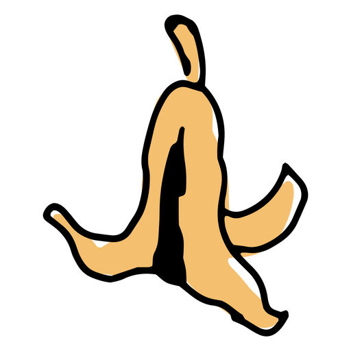 Gelber Bananenschalenmüll PNG-Design