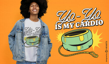 Design de camiseta com citação de cardio ioiô