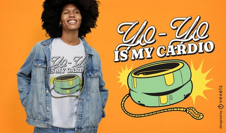 Yo-yo cardio quote t-shirt design