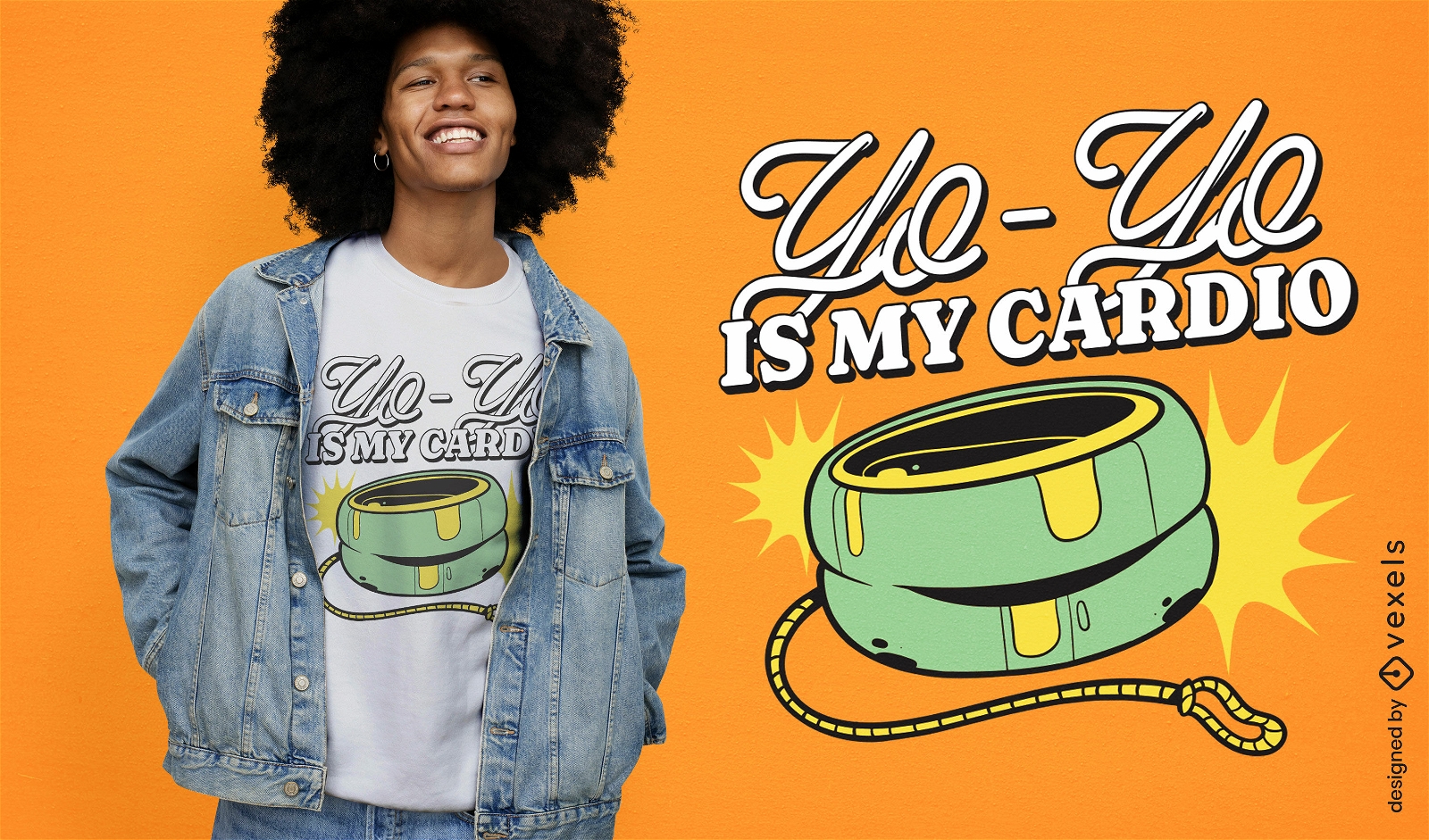 Yo-yo cardio quote t-shirt design