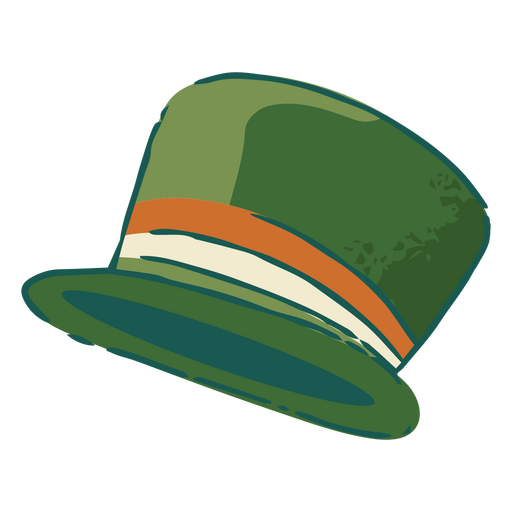 Duende con sombrero de copa verde Diseño PNG