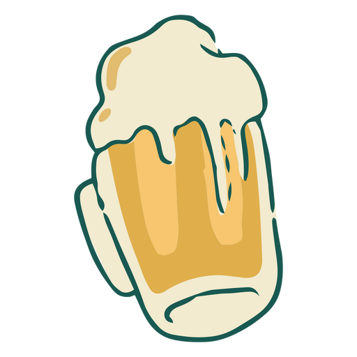 Beer mug is shown PNG Design