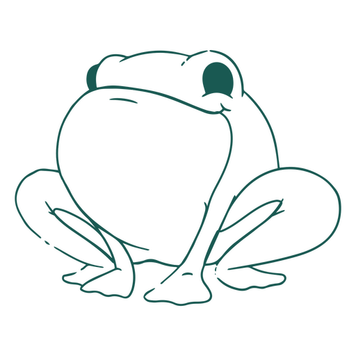 Frog sitting adorably PNG Design
