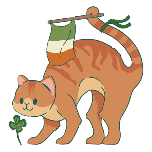Dia de São Patrício gato Desenho PNG