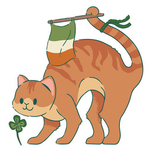 gato del día de san patricio Diseño PNG