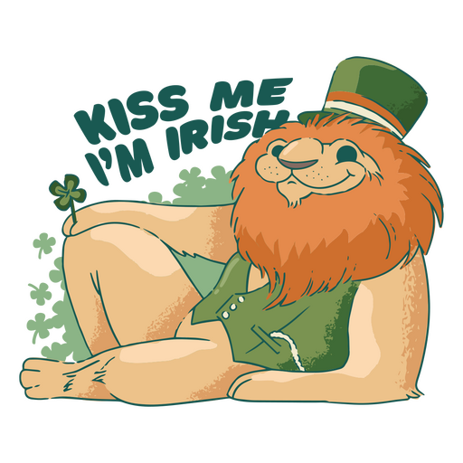 Bésame, soy el león irlandés Diseño PNG