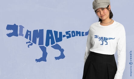 Diseño de camiseta de dinosaurio de conciencia de autismo.
