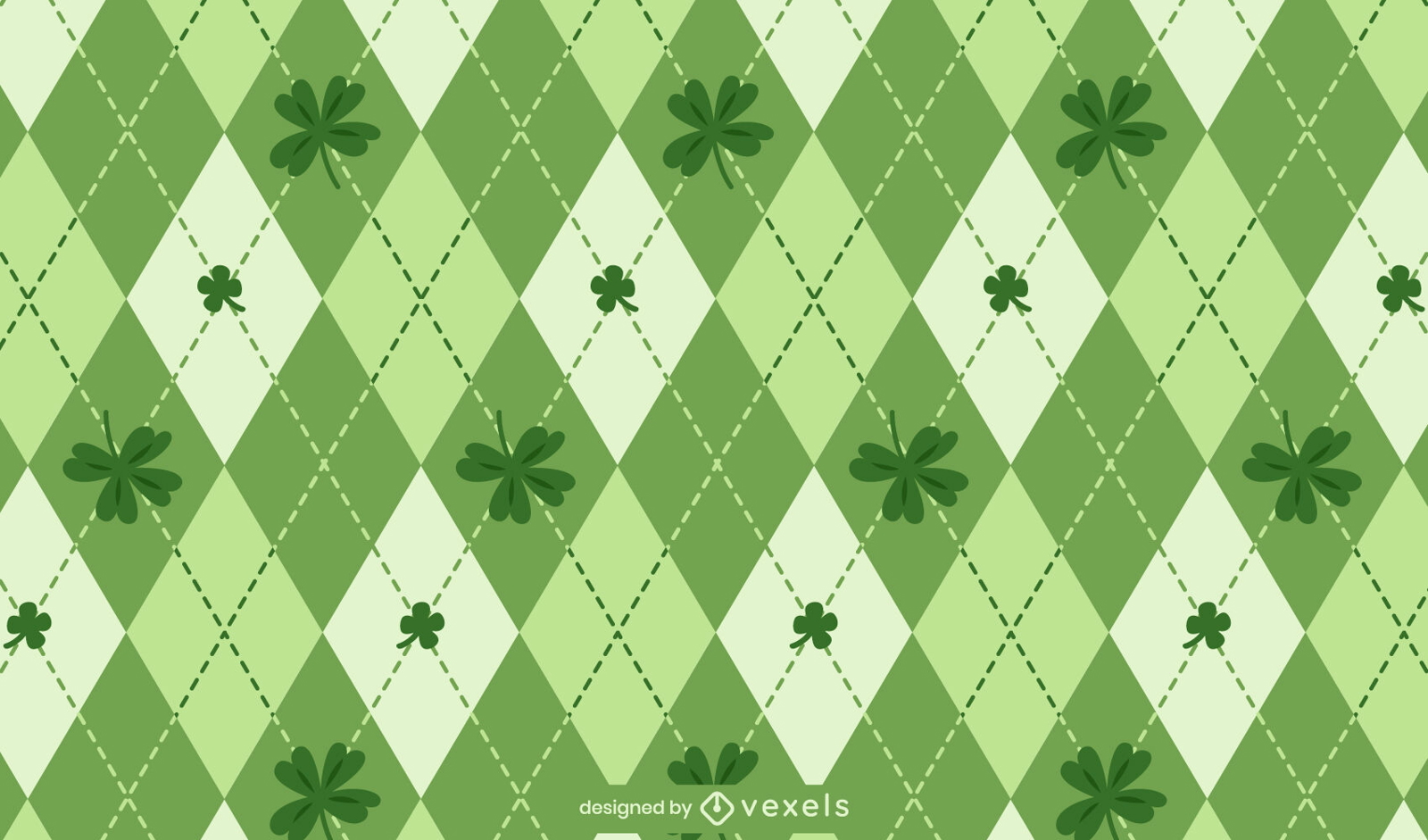 Diseño de patrón de cuadros irlandeses de san patricio