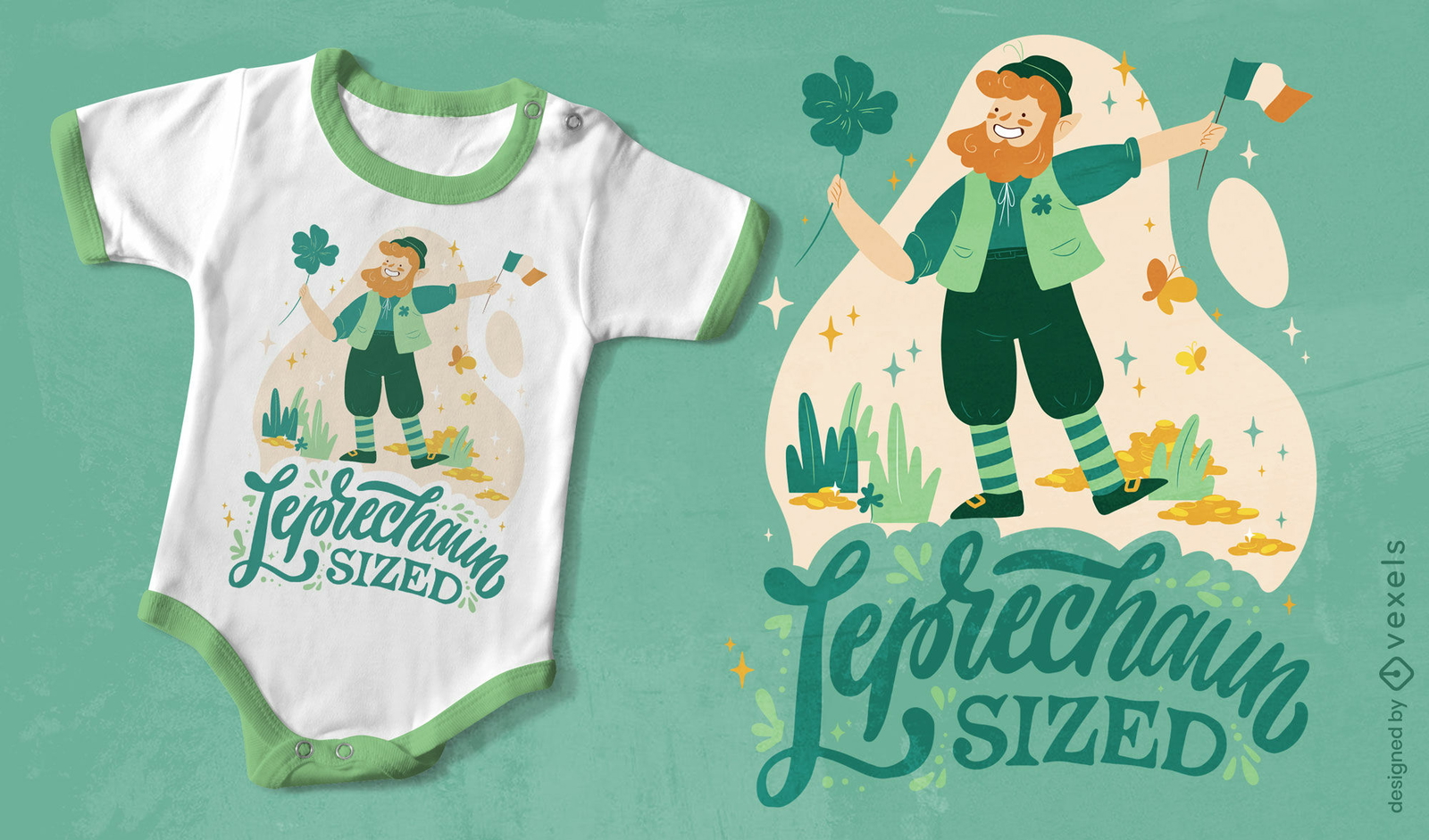 El hombre irlandés celebra el diseño de la camiseta de San Patricio