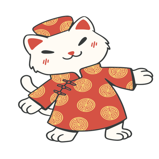 Chinese new year cat png PNG Design
