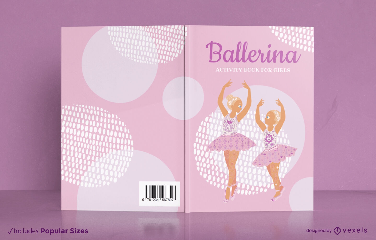 Design de capa de livro rosa bailarina KDP