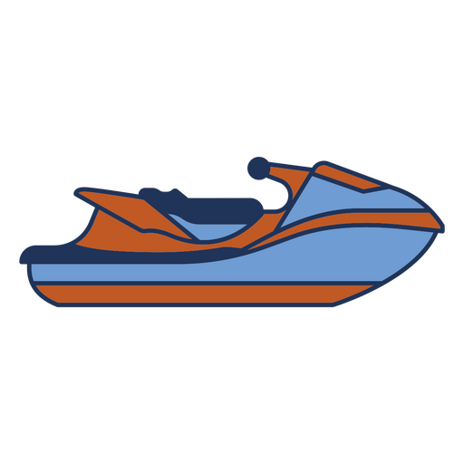 Icono de moto acuática simple Diseño PNG