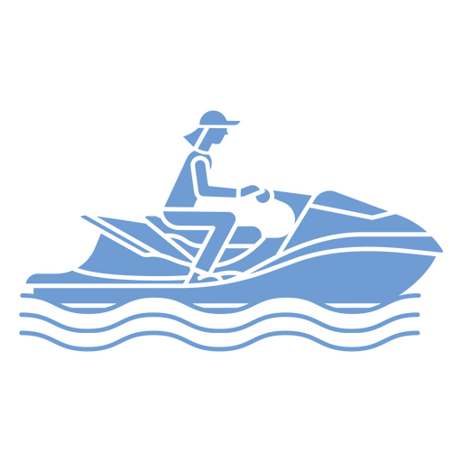 Person, die einen Jetski auf dem Wasser fährt PNG-Design