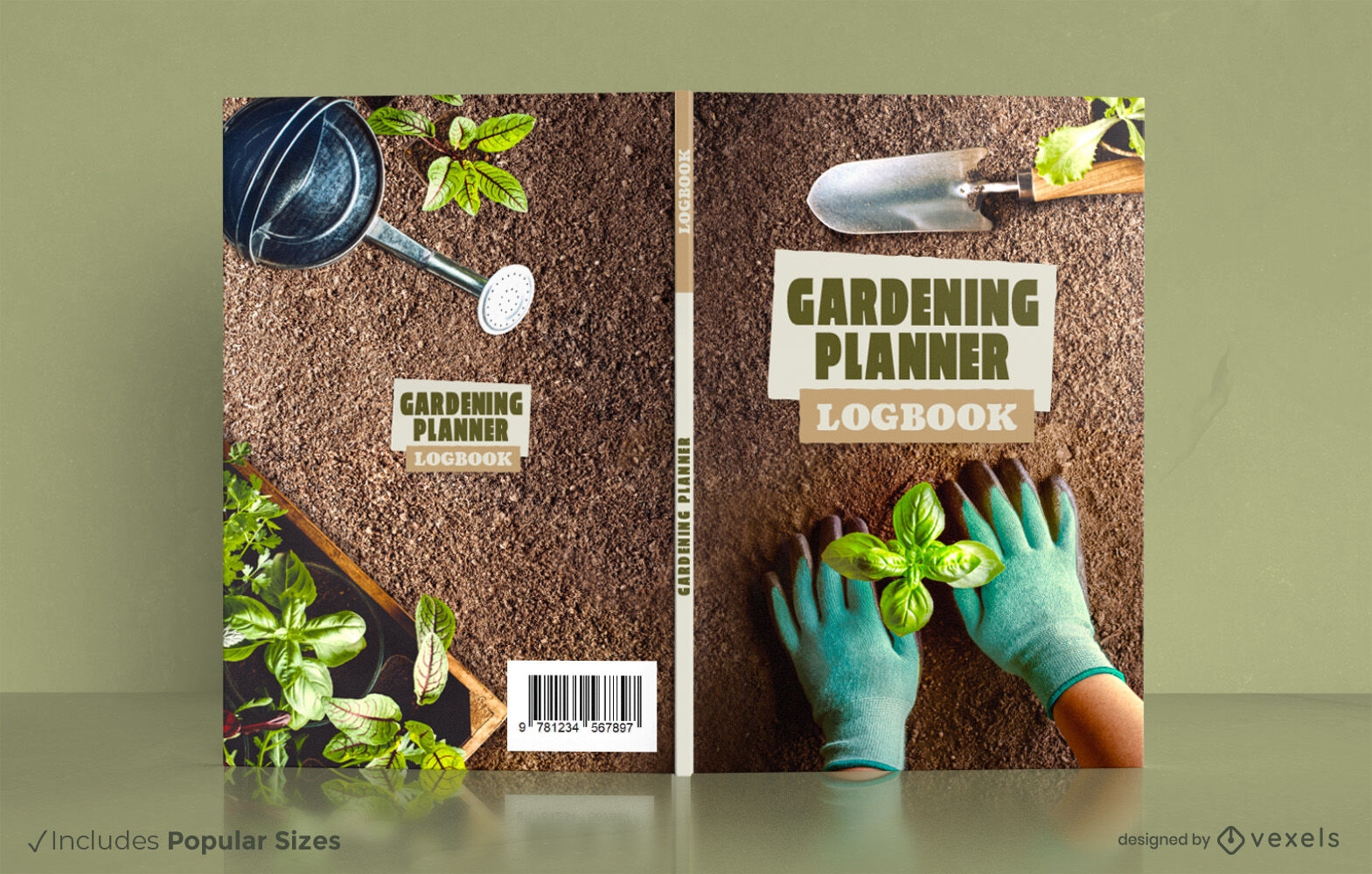 Design de capa de livro de jardinagem KDP