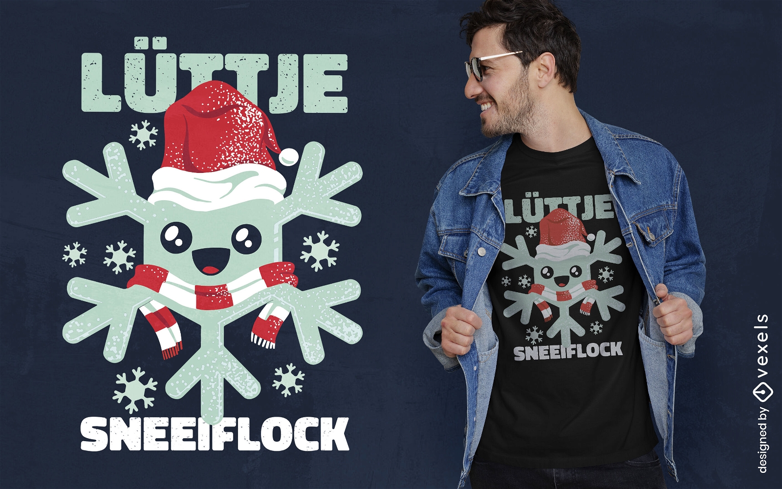 Weihnachts-Schneeflocke-Kinder-Winter-T-Shirt-Design