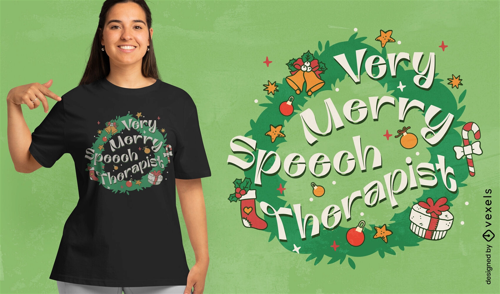 Design de camiseta com citação de terapeuta de Natal