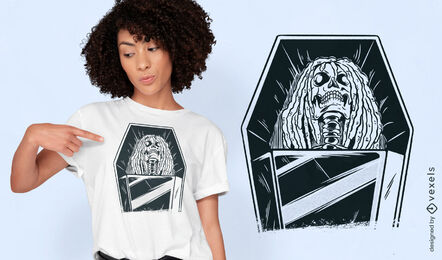 Design de camiseta de esqueleto Rasta
