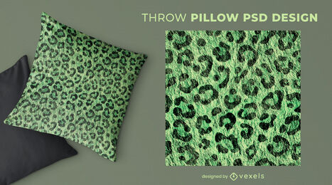 Wurfskissendesign mit Leopardentierdruck