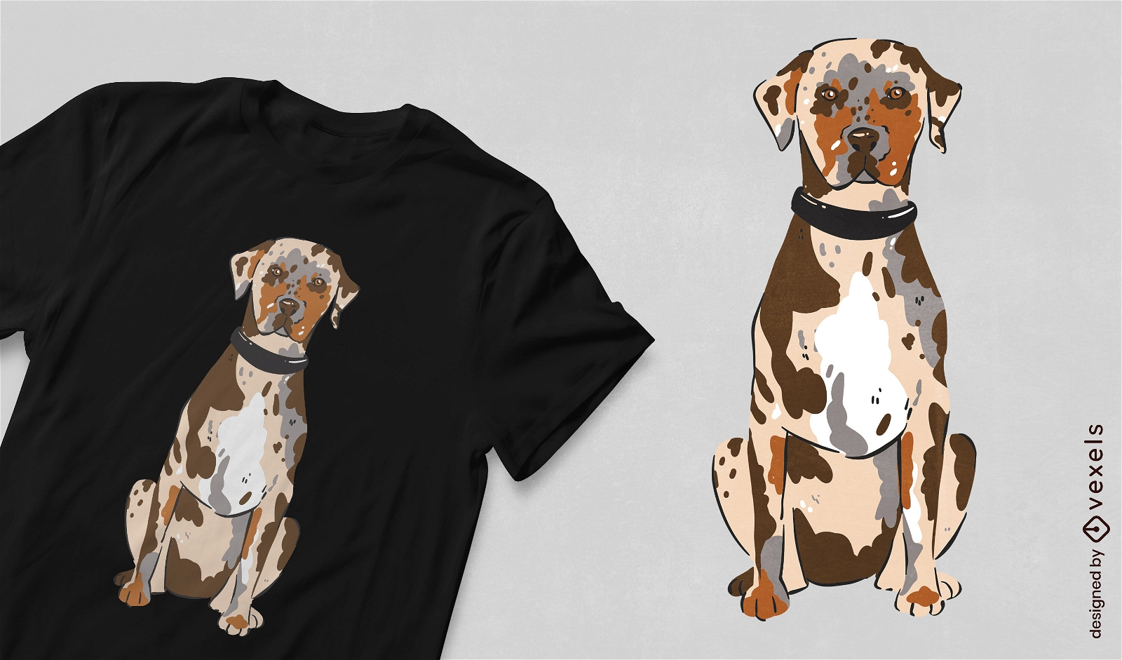 Design de camiseta de cachorro pastor Catahoula