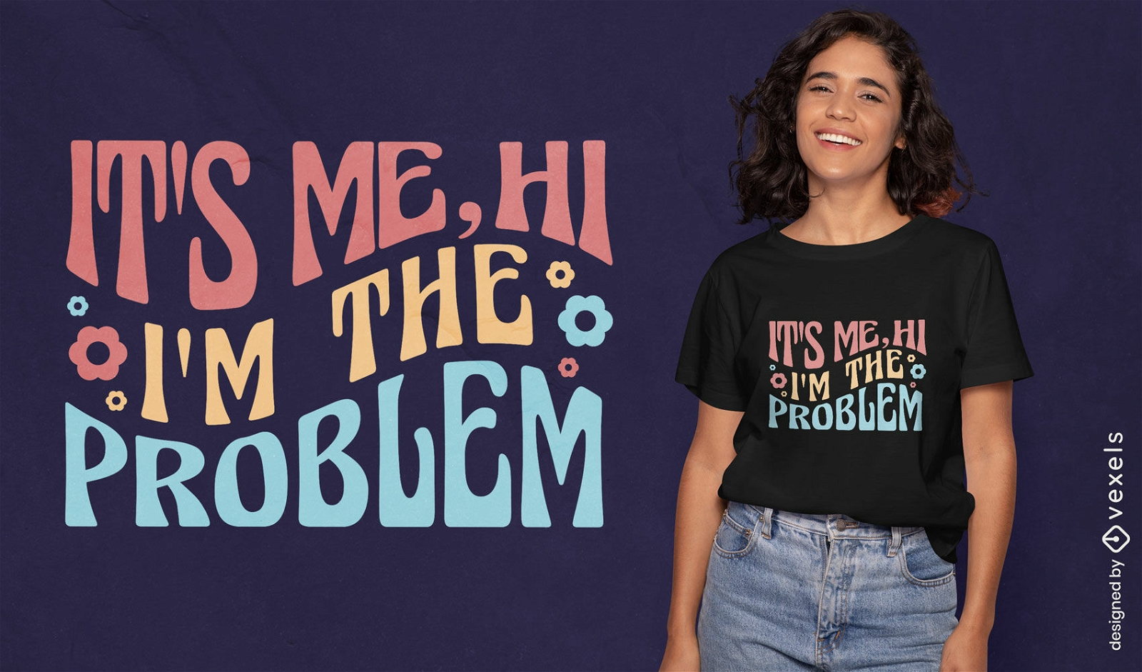 Ich bin der starke Zitat-T-Shirt Entwurf des Problems