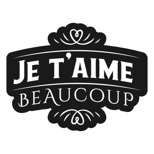 The logo for je t aime beaucoup PNG Design