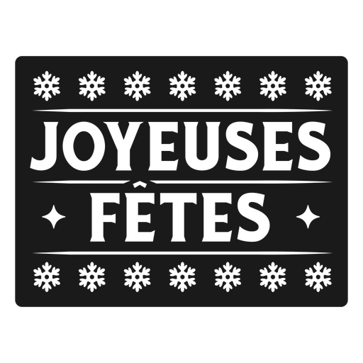 Festliches französisches Grußdesign PNG-Design